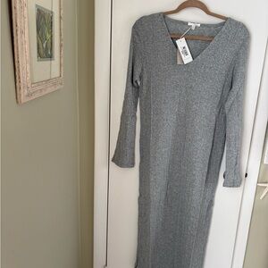 Skin Heather Gray Long Sleeve Nightgown
